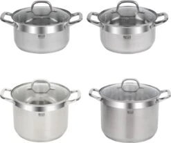 Resto Kitchenware Kookpan Libra 3.6 + 4.6 + 8 + 10 Liter - Inductie En Alle Andere Warmtebronnen