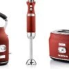 Westinghouse Retro Waterkoker + Broodrooster 2 Sleuven + Staafmixer - Rood -Keukengerei Winkel 1200x698