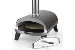 ZiiPa Pizza Oven Piana - Houtgestookt - Met Thermometer - Leisteen - Voor ø 30 Cm Pizza's - Roterende Pizzasteen -Keukengerei Winkel 159548