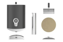 ZiiPa Pizza Oven Piana - Houtgestookt - Met Thermometer - Leisteen - Voor ø 30 Cm Pizza's - Roterende Pizzasteen -Keukengerei Winkel 159567