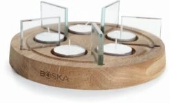 Boska Fondueset Twinkle - 4 Personen - Wit/bruin -Keukengerei Winkel 340031 LIFE Candle Light Fondue Twinkle. kopie