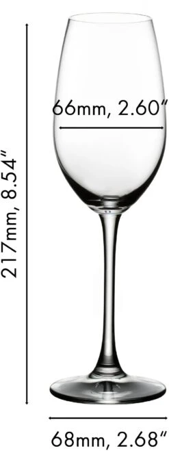 Riedel Champagne Glazen Ouverture - 2 Stuks -Keukengerei Winkel 640800048 dimensions VqueIlRL 1