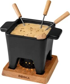 Boska Fondueset - 4 Personen - Zwart -Keukengerei Winkel 853529 Tapas Fondue Nero L 1