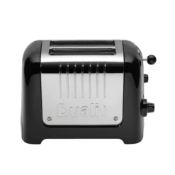 Dualit Broodrooster Lite - Extra Brede Sleuven - Gloss Black - D26225 -Keukengerei Winkel 85735 lite 2 slot black front web