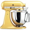 KitchenAid Keukenmachine Artisan - Kantelbare Kop - Pastel Geel - 4.8 Liter - 5KSM175PSEMY -Keukengerei Winkel 859701501050