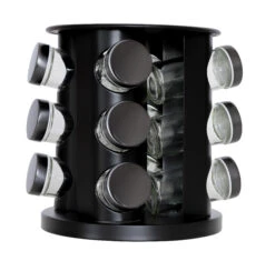 Blackwell Kruidenrek / Kruidencarrousel - Inclusief 12 Kruidenpotjes - Zwart -Keukengerei Winkel 8720364455545 2 1