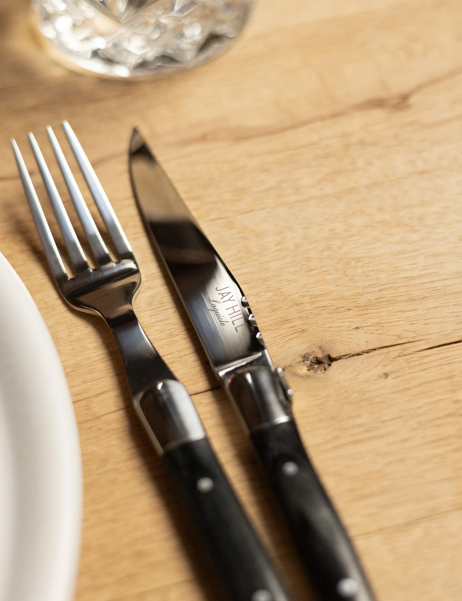 Jay Hill Bestekset Laguiole - Zwart - 24 Delig / 6 Personen 7 Jay Hill Bestekset Laguiole - Zwart - 24 Delig / 6 Personen - Afbeelding 5
