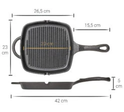 Blackwell Grillpan - Gietijzer - 23 X 23 Cm - Zonder Anti-aanbaklaag -Keukengerei Winkel Asset 34@2x 80