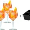 Aperol Spritz Glazen - 450 Ml - 6 Stuks + Ijsblokjesvorm Voor 8 Grote Ijsblokjes -Keukengerei Winkel CL productafbeeldingen 5 1
