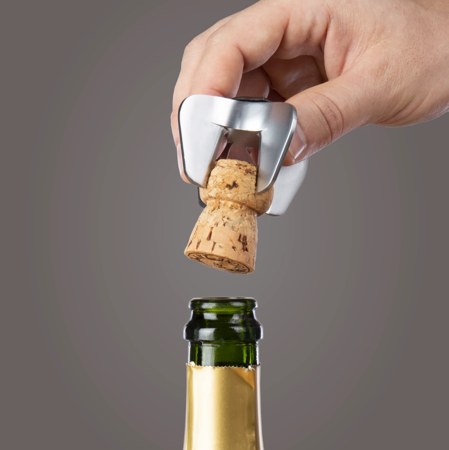 Vacu Vin Champagne Opener - Compact - Zilver 4 Vacu Vin Champagne Opener - Compact - Zilver - Afbeelding 2