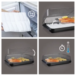 Vacu Vin Koelhoudplaat Active Cool Plate - Zwart -Keukengerei Winkel CoolPlate Instructions 2