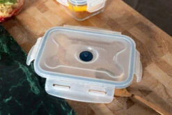 Sareva Vacuum Ovenschalen / Vershoudbakjes - Hittebestendid Glas - 3 Delige Set / 485 Ml + 970 Ml -Keukengerei Winkel Crumble in ovenschaal en vershoudbakjes 5 1