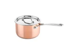 DUCQ Pannenset (Kookpan ø 18 / 20 / 20 Cm + Steelpan ø 16 Cm) + Deksels - Koper - 4 Delige Set -Keukengerei Winkel DU101116 2 2