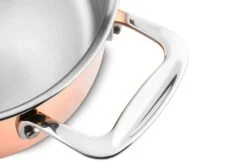 DUCQ Pannenset (Kookpan ø 18 / 20 / 20 Cm + Steelpan ø 16 Cm) + Deksels - Koper - 4 Delige Set -Keukengerei Winkel DUCQ handle 1 3