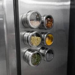 Blackwell Kruidenpotjes Magnetisch - Inclusief 6 Potjes - RVS -Keukengerei Winkel Kruidenpotjes 1