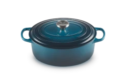Le Creuset Braadpan Signature - Ovaal - Deap Teal - ø 29 Cm / 4.7 Liter -Keukengerei Winkel LC 20210125 HL PS FS 21178296422430 002