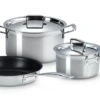 Le Creuset 3- Delige Pannenset 3-ply - RVS - Inductie - Koekenpan, Kookpan & Steelpan - Inclusief 2 Deksels -Keukengerei Winkel LC 20210610 ZS PS FS 53808000010050 001 2