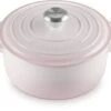 Le Creuset Braadpan Signature - Shell Pink - ø 24 Cm / 4.2 Liter -Keukengerei Winkel LC 20220610 HL PS FS 21177247774430 002