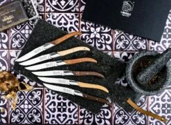 Laguiole Style De Vie Steakmessen Luxury Line 6 Stuks -Keukengerei Winkel Luxury line steakmessen gemengd hout sf gr 3