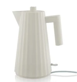 Alessi Waterkoker Plissé - Droogkookbeveiliging - Wit - Michele De Lucchi - 1.7 Liter - MDL06 W -Keukengerei Winkel MDL06 W 01
