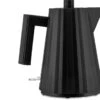 Alessi Waterkoker Plissé - Droogkookbeveiliging - Zwart - Michele De Lucchi - 1 Liter - MDL06/1 B -Keukengerei Winkel MDL061 01 A4 3500pxl