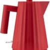 Alessi Waterkoker Plissé - Droogkookbeveiliging - Rood - Michele De Lucchi - 1 Liter - MDL06/1 R -Keukengerei Winkel MDL061 07 A4 3500pxl 1