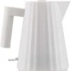 Alessi Waterkoker Plissé - Droogkookbeveiliging - Wit - Michele De Lucchi - 1 Liter - MDL06/1 W -Keukengerei Winkel MDL06 W 1 A4 3500pxl