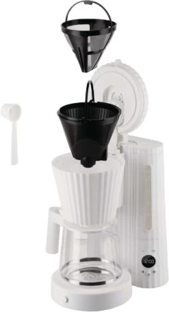 Alessi Filter-koffiezetapparaat Plissé - 1.5 Liter - Wit - Michele De Lucchi - MDL14 W -Keukengerei Winkel MDL14 W 05 1x1 A4 3500pxl