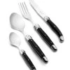 Laguiole Style De Vie Bestekset Premium Line - Zwart - 24 Delig / 6 Personen -Keukengerei Winkel PrCouvZwart