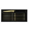 Laguiole Style De Vie Steakmessen Prestige Line Goud - 6 Stuks -Keukengerei Winkel PresSteakGoudZw