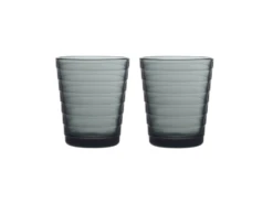 Iittala Glas Aino Aalto - Donkergrijs - 220 Ml - 2 Stuks