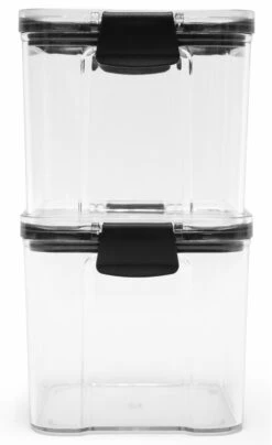 Sareva Voorraadpot - Kunststof - 700 Ml - 2 Stuks -Keukengerei Winkel Sareva Voorraadpot 10 x 10 cm 700 ml 2 Stuks