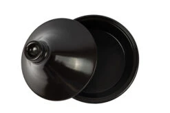 Cookinglife Tajine Regas - Aardewerk - Zwart - ø 32 Cm / 3 Liter -Keukengerei Winkel Tajine zwart open