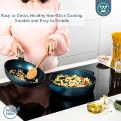 Westinghouse Hapjespan Performance - Bravery Blue - ø 32 Cm / 5.8 Liter - Standaard Anti-aanbaklaag -Keukengerei Winkel WCCC0095L28BL 4 1