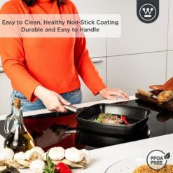 Westinghouse Grillpan Performance - Blissful Black - 28 X 28 Cm - Standaard Anti-aanbaklaag -Keukengerei Winkel WCFP0095G28BK 4
