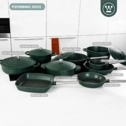 Westinghouse Grillpan Performance - Gracious Green - 28 X 28 Cm - Standaard Anti-aanbaklaag -Keukengerei Winkel WCFP0095G28SG 6