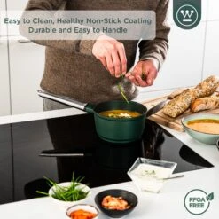 Westinghouse Steelpan Performance - Gracious Green - ø 18 Cm / 1.9 Liter -Keukengerei Winkel WCSP0095N18SG 4