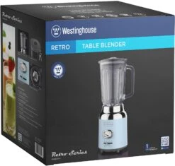 Westinghouse Blender Retro Collections - Blauw - 1.5 Liter - WKBE221BU -Keukengerei Winkel WKBE221BU Table Blender BOX