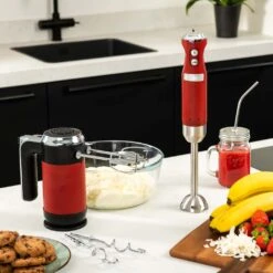 Westinghouse Staafmixer Retro Collections - 600 W - Cranberry Red - WKHBS270RD -Keukengerei Winkel WKHBS270RD Retro Hand Blender 5