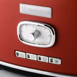 Westinghouse Broodrooster Retro Collections - 2 Sleuven - Cranberry Red - WKTTB857RD -Keukengerei Winkel WKTTB857RD Retro 2 Slice Toaster 2