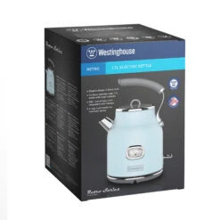 Westinghouse Waterkoker Retro Collections - 2200 W - Blauw - 1.7 Liter - WKWKH148BU -Keukengerei Winkel WKWKH148BU Electric Kettle Retro BLUE Box