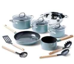 Greenpan Pannenset Met Keukenhulpjes Mayflower - 5 Delige Set