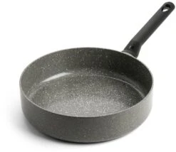 BK Hapjespan Met Deksel - Granite - ø 28 Cm / 4.2 Liter - Keramische Anti-aanbaklaag