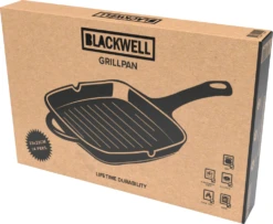 Blackwell Grillpan - Gietijzer - 23 X 23 Cm - Zonder Anti-aanbaklaag -Keukengerei Winkel grill zwart Package New