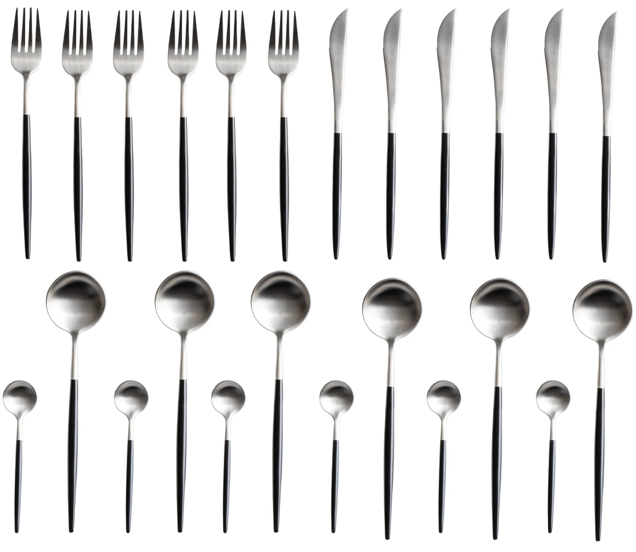 Jay Hill Bestekset - RVS / Zwart - 24 Delig / 6 Personen