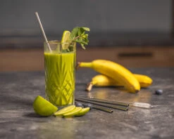 Sareva Herbruikbare Rietjes - Met Borstel - RVS - 4 Stuks -Keukengerei Winkel product keuken 2